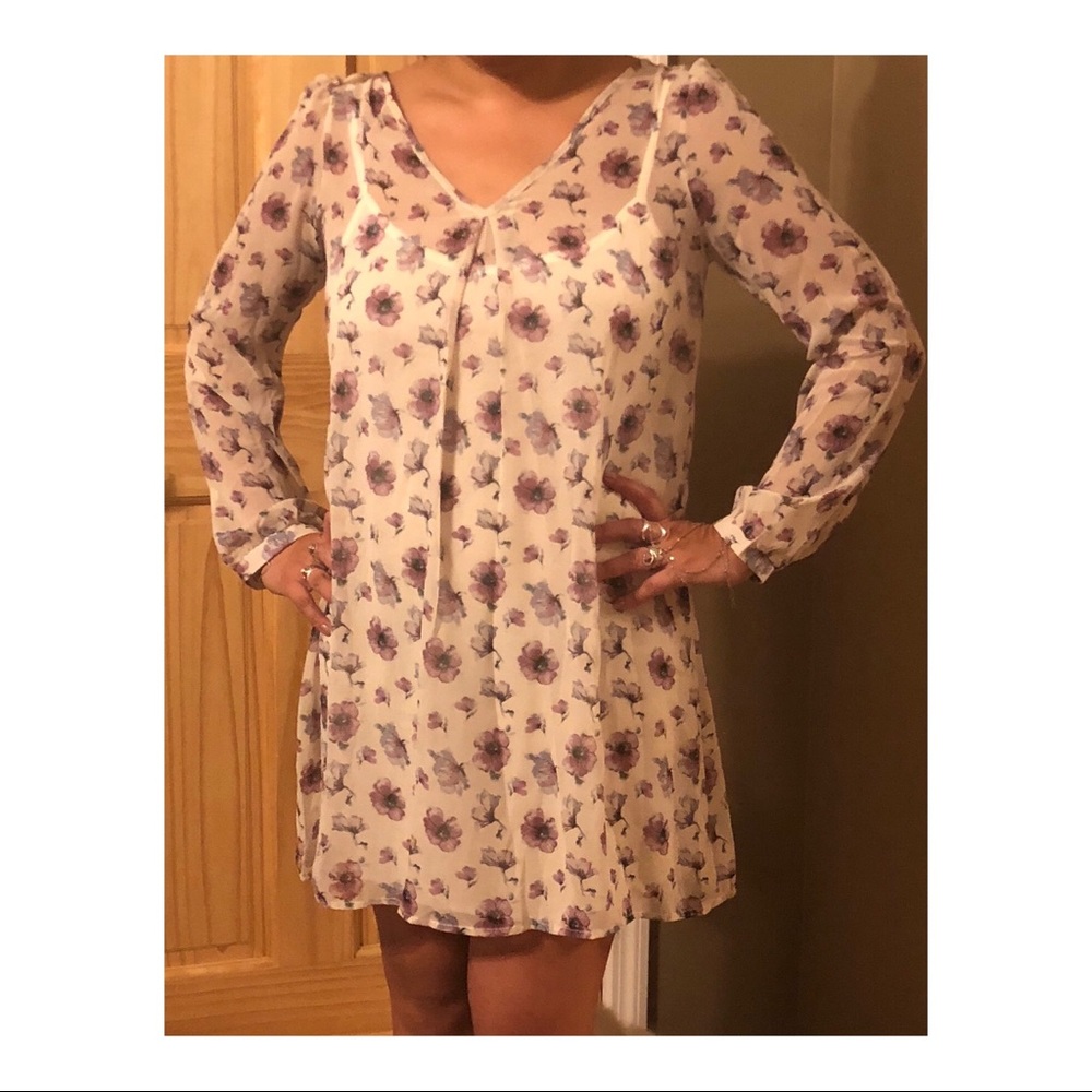 | NWT | Floral Chiffon Shift Dress | S, L - Picture 5 of 5
